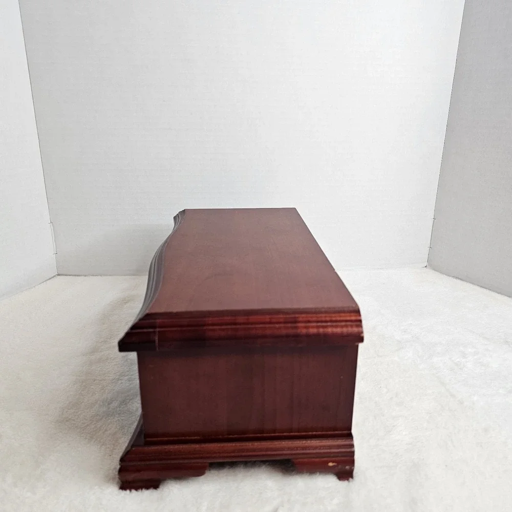 Brown Wood Rectangle Jewelry Box Organizer w/ Drawers, Ring Storage, 25+ pcs